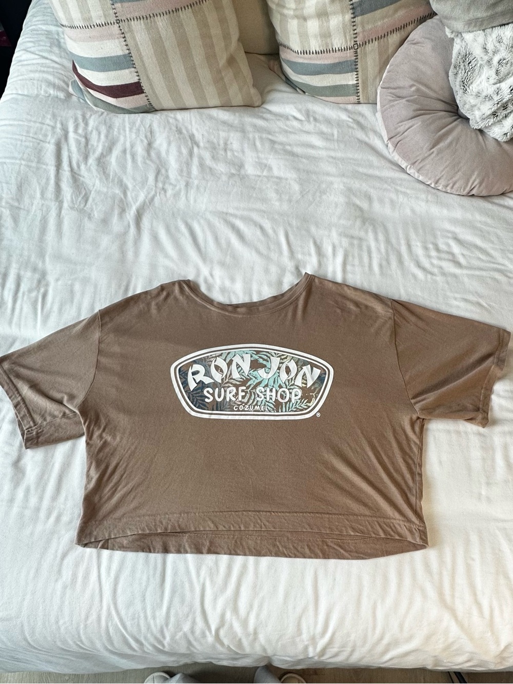 Ron Jon Surf Shop Brown Crop Tee